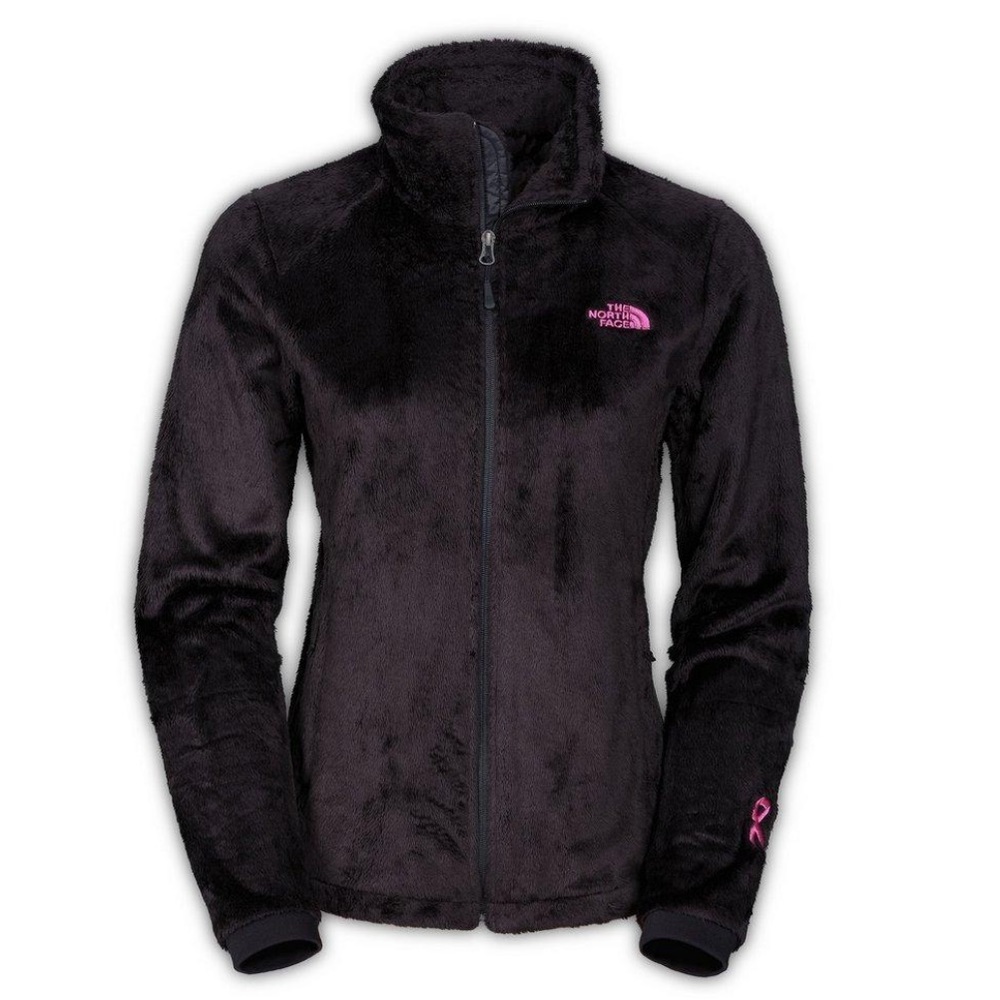 Black North Face Fuzzy Zip Up Jacket